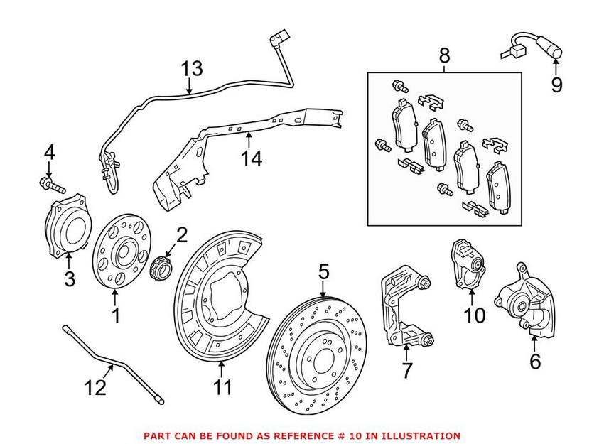 Mercedes Parking Brake Actuator - Rear 1729060200